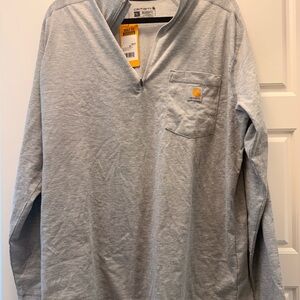 Carhartt Gray 1/4 zip Pocket Tee